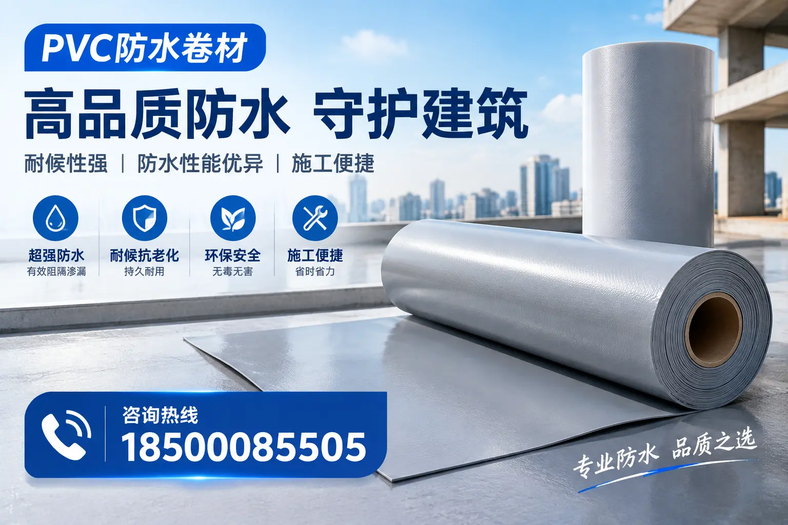 PVC防水卷材的防水效果评测，适合延边的科学依据